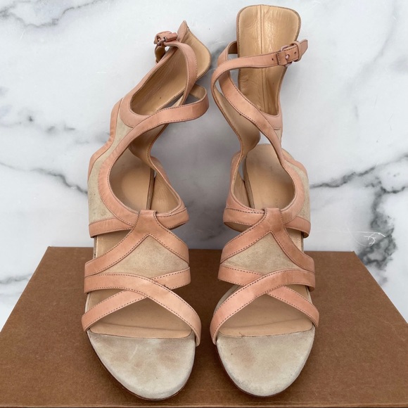 Balenciaga leather and suede ankle-wrap gladiator sandal size IT 39 US 9 - Picture 4 of 16